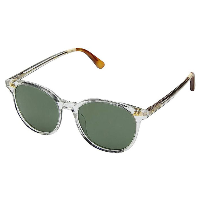 TOMS Unisex Vintage Crystal Frame Zeiss Green Grey Lens Polarized Bellini Round Sunglasses - 10013122