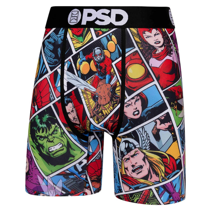 PSD Men's Multicolor Marvel Comic Boxer Briefs Underwear - 423180201-MUL