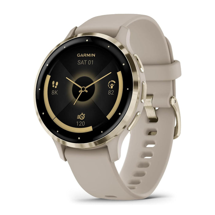 Garmin Venu 3S French Gray AMOLED Display Advanced Health and Fitness Features Up to 10 Days of Battery GPS Smartwatch - 010-02785-02