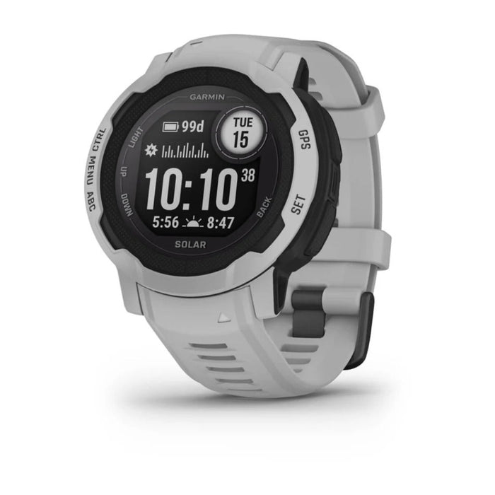Garmin Instinct 2S Solar Mist Gray Smaller-Sized Rugged Outdoor Solar Charging Capabilities Multi-GNSS Support Watch - 010-02627-11