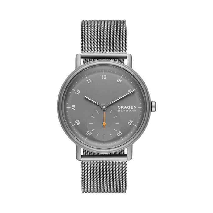 Skagen Kuppel Men's Gray Dial Gray Stainless Steel Band Analog Quartz Two-Hand Sub-Second Watch - SKW6891