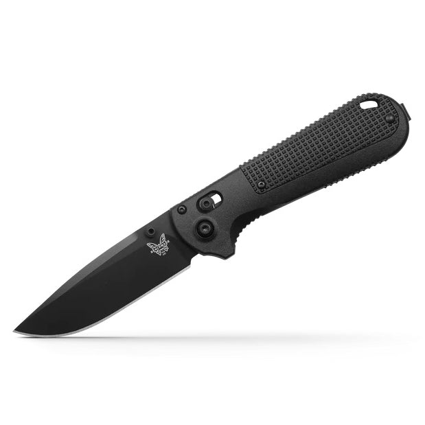 Benchmade CPM-D2 Graphite Black Combo Blade Black Grivory Handles Redoubt AXIS Pocket Folding Knife - BM-430BK-02