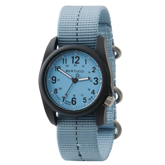 Bertucci Men's Aquamarine Dial Aquamarine Black Dashline Nylon Band Analog Japanese Quartz Watch - 11133