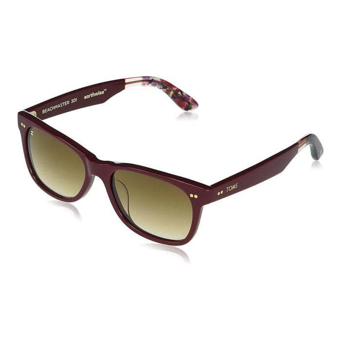 TOMS Unisex Black Teal Satin Crystal Frame Solid Brown Mirror Lens Bellini Round Sunglasses - 10015491