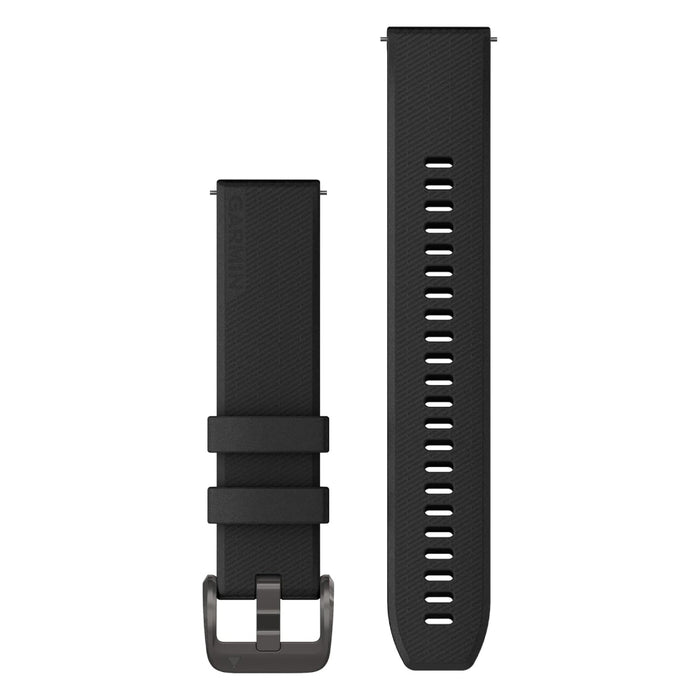 Garmin Unisex Black Silicone With Black Hardware 20MM Quick Release Watch Band - 010-13439-00