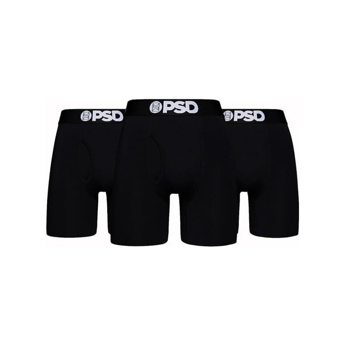 PSD Men's Solids Black Modal 3-Pack Boxer Brief Extra Large Underwear - 422180194-BLK-XL