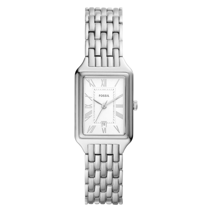 Fossil Raquel Women's Silver Dial Silver Stainless Steel Band Analog Quartz Three-Hand Watch - ES5221