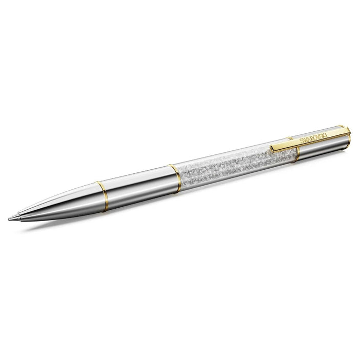 Swarovski Unisex Silver Tone Crystals Gold-Tone Plated Chrome Plated Crystalline Lustre Ballpoint Pen - 5688637