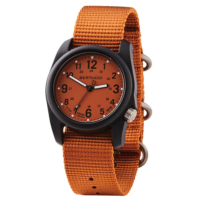 Bertucci Field Unisex Cicada Orange Dial Nylon Band Japanese Quartz Watch - 11118