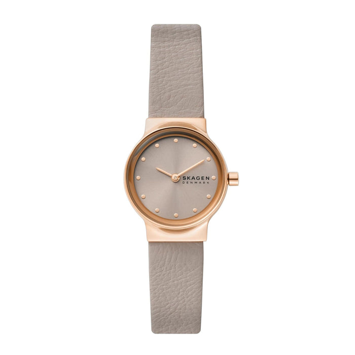 Skagen Freja Lille Women's Gray Dial Gray Leather Band Analog Quartz Two-Hand Watch - SKW3005