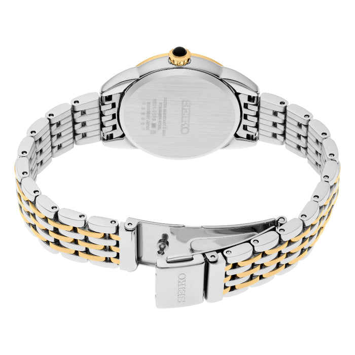 Seiko Essentials Ladies' Ivory Dial Two-tone Gold & Silver Stainless Steel Band Analog Quartz Watch - SUR562