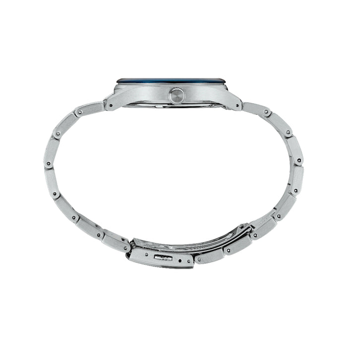 Seiko Essentials Collection Men's Blue Dial Silver Stainless Steel Strap Quartz Watch - SUR559