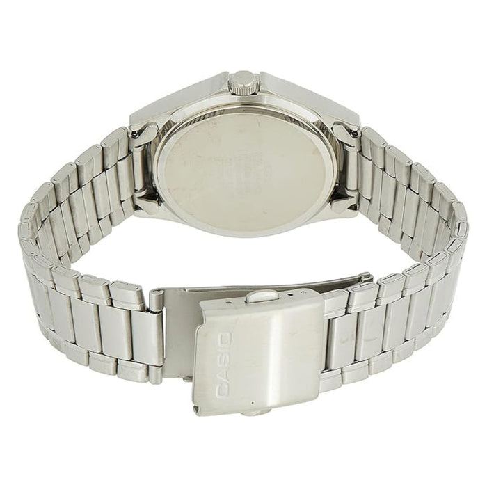 Casio Men's Silver Dial Silver Stainless Steel Band Analog Japanese Quartz Watch - MTP-1239D-7ADF