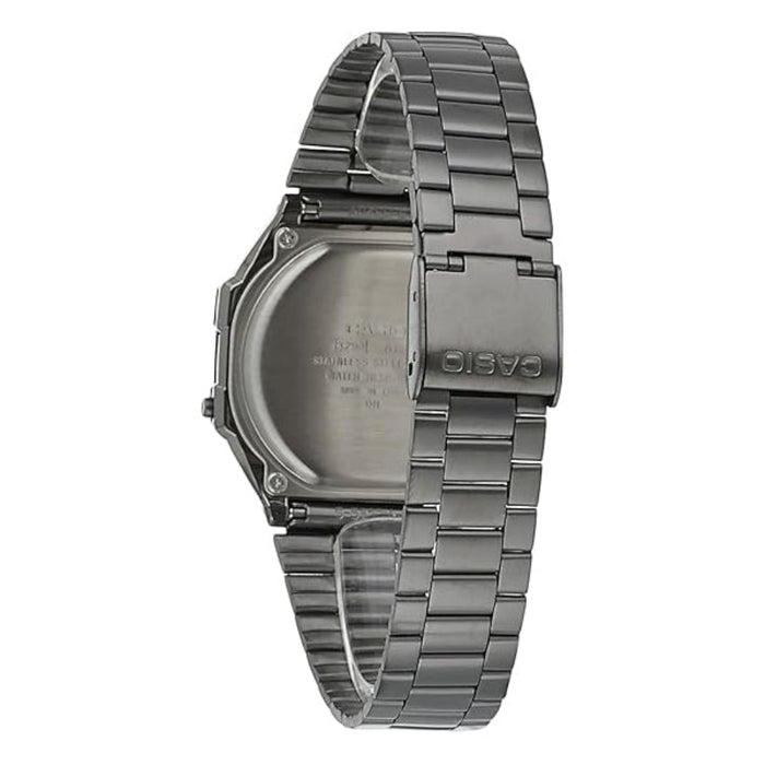 Casio Men's Black Dial Gray Stainless Steel Band Digital Quartz Watch - A168WGG-1BDF