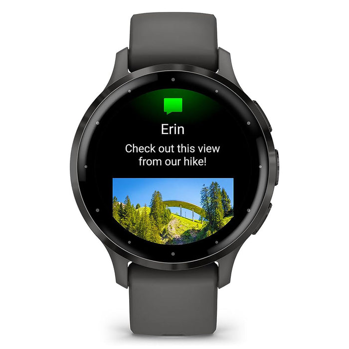 Garmin Venu 3S AMOLED Display Pebble Gray Silicone Band Advanced Health and Fitness Features Up to 10 Days of Battery GPS Smartwatch - 010-02785-00