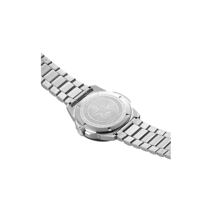 Luminox Men's Pacific Diver 3120 Series Black Dial Silver Stainless Steel Band Quartz Analog Watch - XS.3122-A