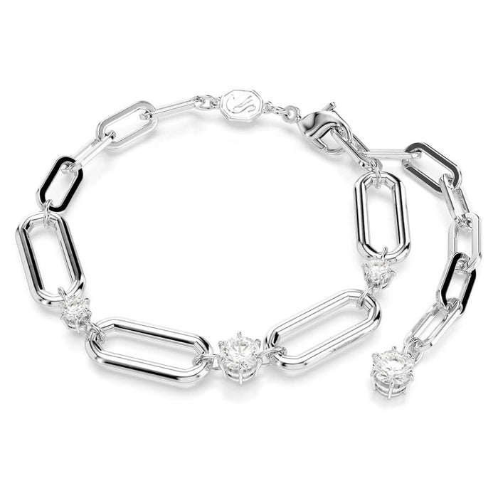 Swarovski Women's Link Chain with Clear Round-Cut Crystals in a Rhodium-Finished Setting Constella Bracelet - 5683353