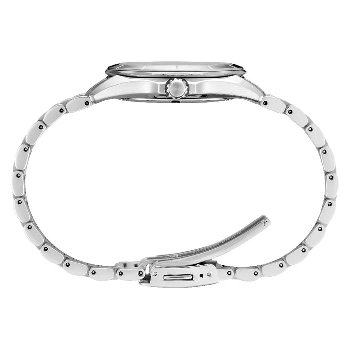 Seiko Women's Silver Dial Silver Stainless Steel Band Analog Quartz Watch - SUR595