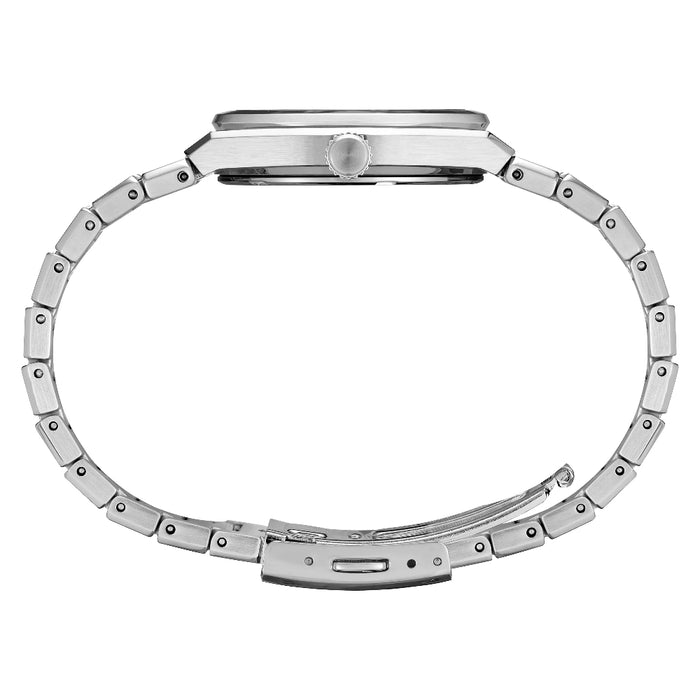 Seiko Women's Blue Dial Silver Stainless Steel Band Analog Quartz Watch - SUR575