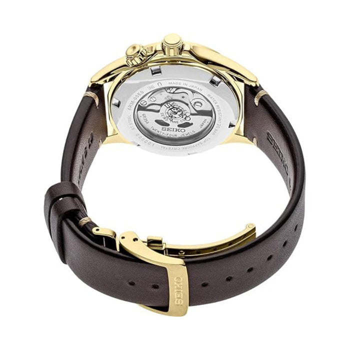 Seiko Prospex Men's Green Dial Brown Leather Band Analog Automatic Watch - SPB210