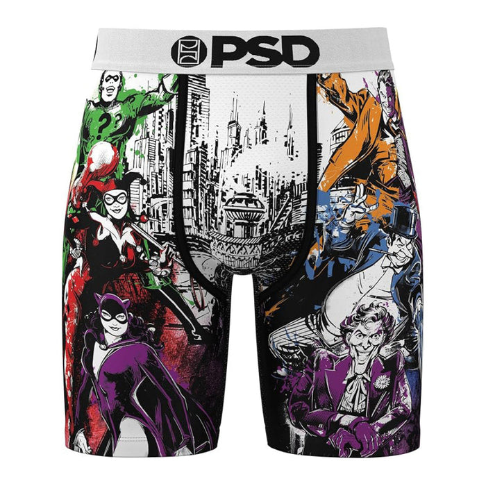 PSD Men's Multicolor DC Gotham Villians Boxer Brief Small Underwear - 424180031-MUL-S