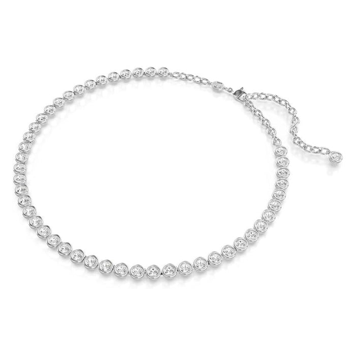 Swarovski Women's All-Around Strand with Clear Round-Cut Crystals in a Rhodium-Finished Setting Imber Pendant Necklace - 5682595