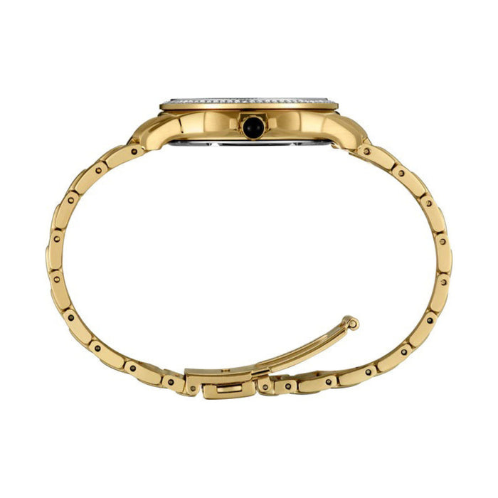 Seiko Coutura Women's White Dial Gold-Tone Stainless Steel Strap Quartz Watch - SUR592