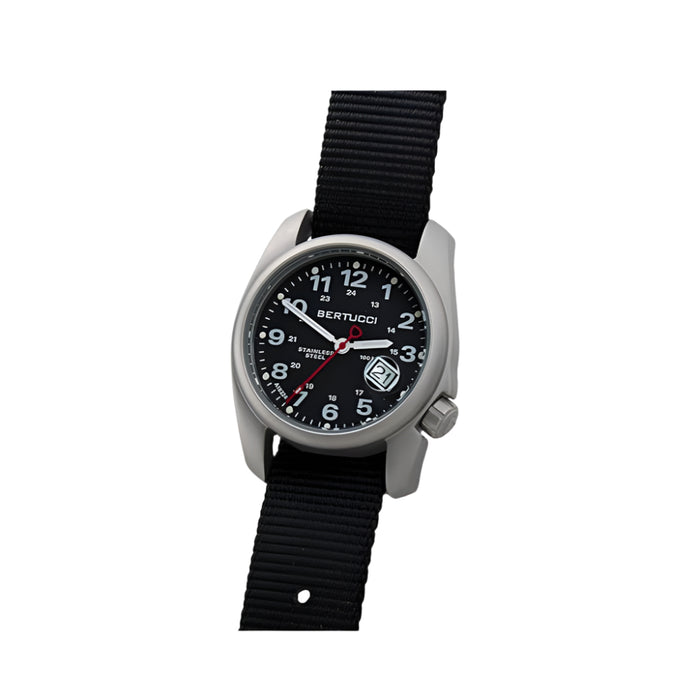 Bertucci A-1S Super Field Men's Black Dial Black Nylon Band Analog Japanese Quartz Watch - 10600