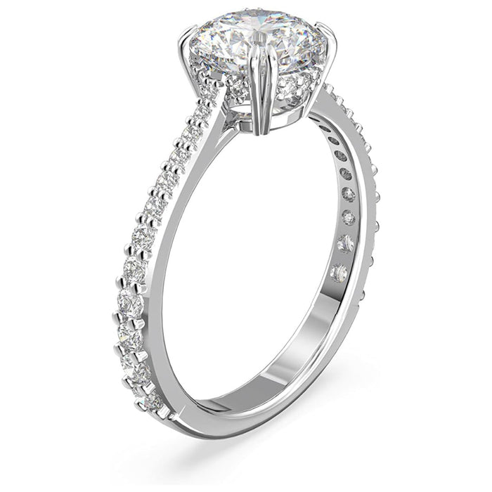 Swarovski Women's Clear Crystals Constella Collection Rhodium Tone Finish Ring - 5649216
