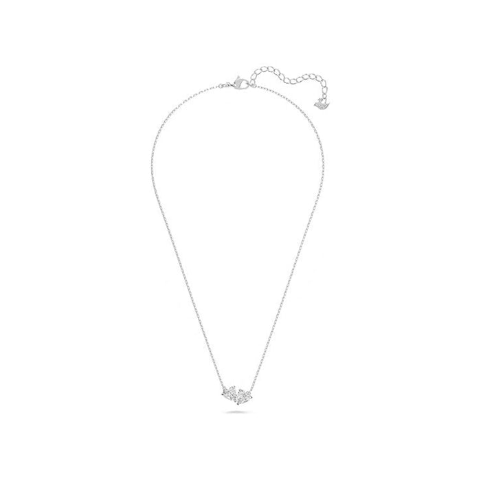 Swarovski Part of the Mesmera Collection Women's Heart-Shaped Clear Crystals on a Rhodium Finish Setting Mesmera Necklace - 5517117