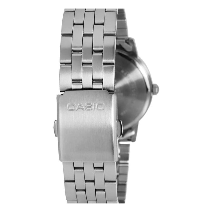 Casio Men's Black Dial Silver Stainless Steel Band Analog Quartz Watch - MTS-110D-1AVDF