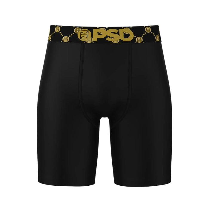 PSD Men's Emblem Black Solid Cotton Boxer Briefs XX-Large Underwear - 125180116-BLK-XXL