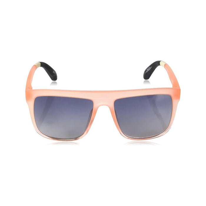 TOMS Women's Matte-Shiny Peach Crystal Fade Frame Blue Gradient Lens Jett Square Sunglasses - 10020974