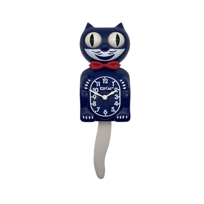Kit Cat Klock Kid Limited Edition Red White & Galaxy Blue Retro Cat Wall Clock - BC-48RW