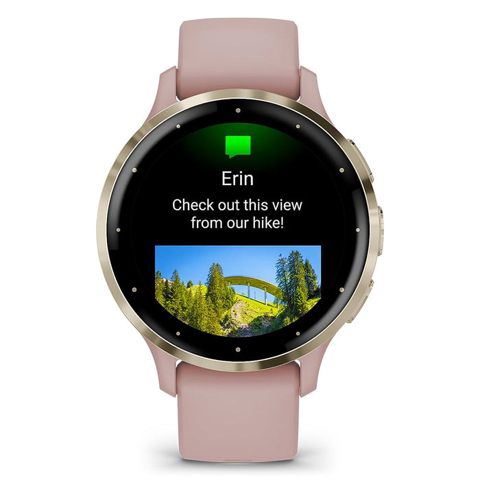 Garmin Venu 3S Dust Rose AMOLED Display Advanced Health and Fitness Features Up to 10 Days of Battery GPS Smartwatch - 010-02785-03