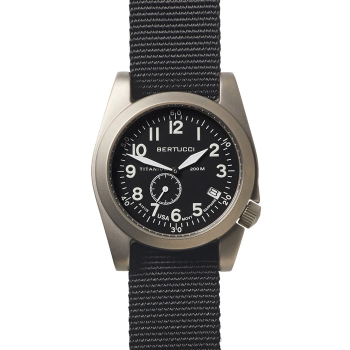 Bertucci A-11T Americana Men's Black Nylon Band Black Quartz Dial Watch - 13333