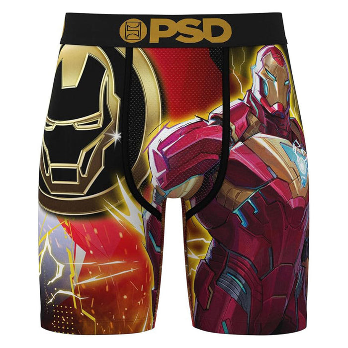 PSD Men's Multicolor Marvel Ironman Gold Boxer Briefs Extra Large Underwear - 425180115-MUL-XL