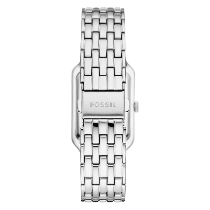 Fossil Raquel Women's White Dial Silver Stainless Steel Band Analog Quartz Three-Hand Watch - ES5306