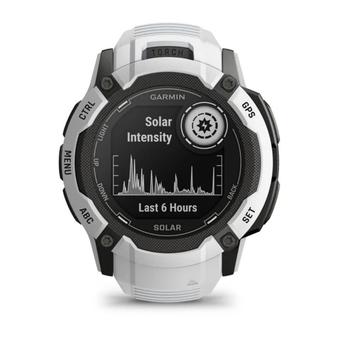 Garmin Instinct 2X Whitestone Built-in Flashlight Solar Charging Capability Multi-Band GNSS Rugged GPS Smartwatch - 010-02805-14