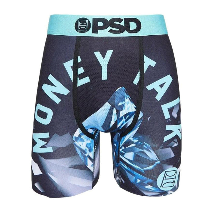 PSD Men's Black Money Talk Boxer Briefs Small Underwear - 122180025-BLK-S