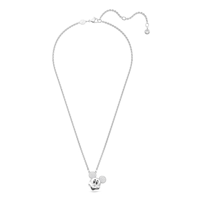 Swarovski Women's White Rhodium Finished Disney Mickey Mouse Pendant Necklace - 5669116