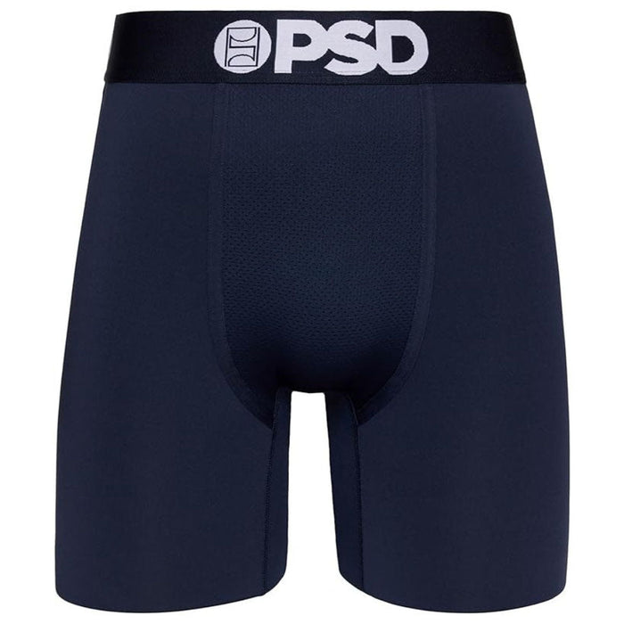 PSD Men's Navy Moisture-Wicking Fabric Sld Boxer Brief Medium Underwear - 423180228-NVY-M