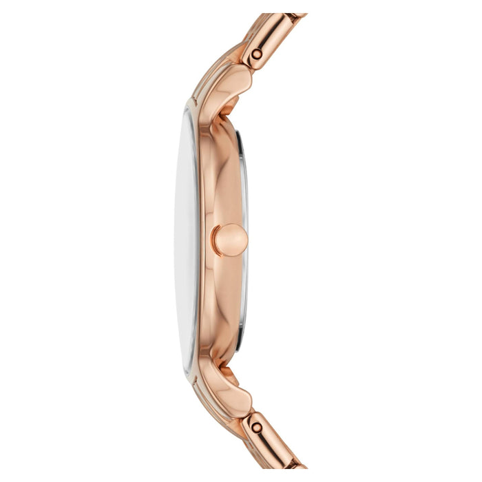 Skagen Anita Lille Women's Rose Gold Dial Rose Gold Stainless Steel Band Analog Quartz Three-Hand Silver Watch - SKW3128