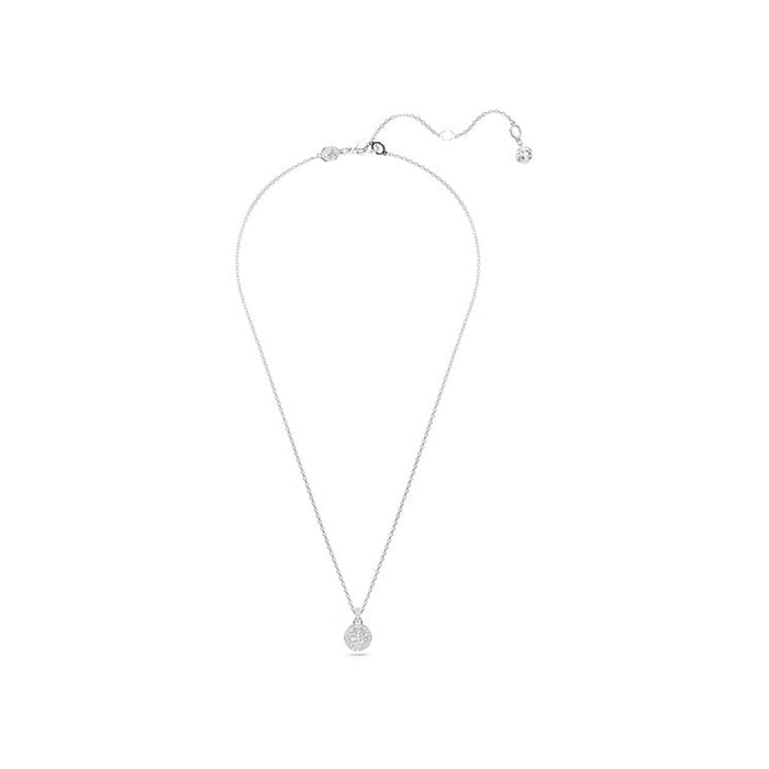 Swarovski Women's Meteor Pendant with Snow Pavé of Clear Round Crystals in a Rhodium-Finished Setting Sublima Pendant Necklace - 5683446