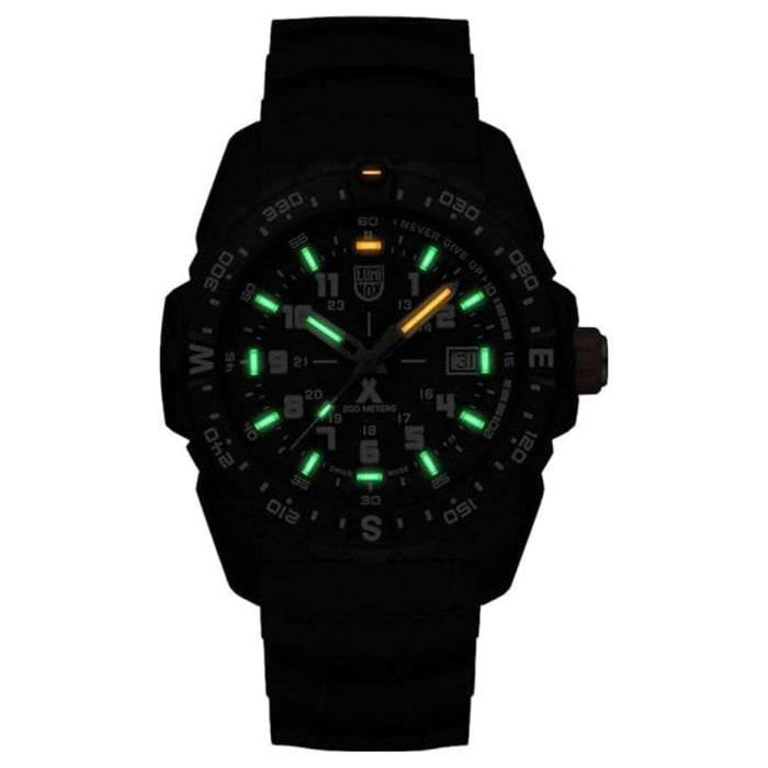 Luminox Unisex Black Dial Green Rubber Band Bear Grylls Survival Mountain 3730 Series Swiss Quartz Watch - XB.3735