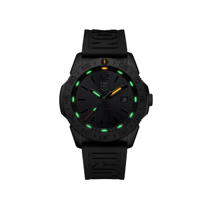 Luminox Men's Black Dial Black Rubber Cut-To-Fit Band Analog Swiss Quartz Pacific Diver Watch - XS.3121.BO.1