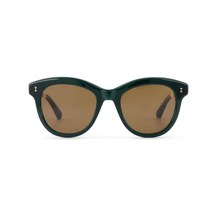 TOMS Women's Sea Moss Solid Brown Gwyneth Round Sunglasses - 10021691