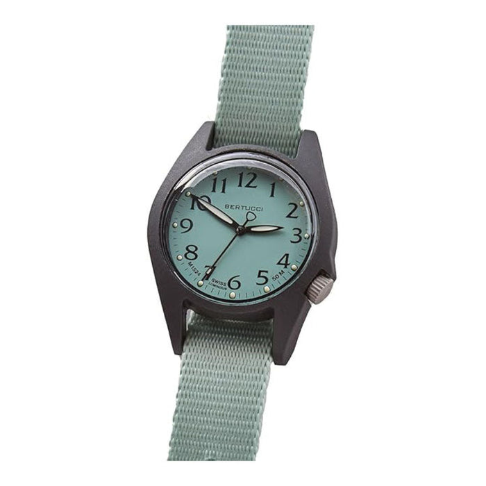 Bertucci Women's Sage Dial Sage Comfort Webb Band Analog Japanese Quartz Watch - 18509