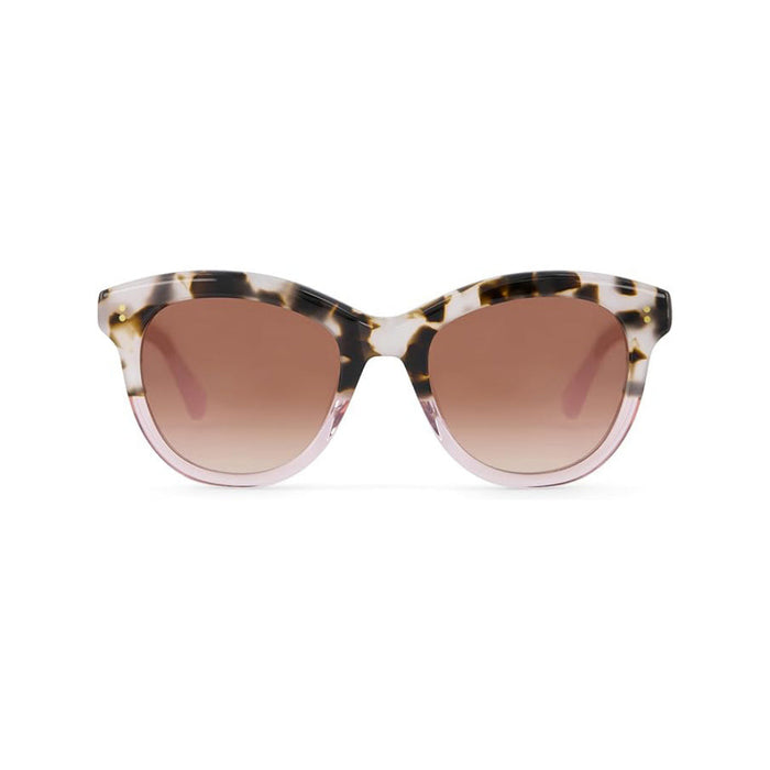 TOMS Women's Vintage Tortoise Pink Fade Brown Gradient Gwyneth Round Sunglasses - 10021689
