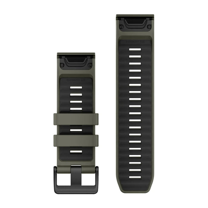Garmin Unisex Olive Drab/Black Silicone 26MM QuickFit Watch Band - 010-13393-12